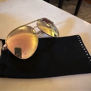 Quay pink reflective aviators RARE